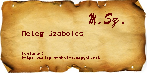 Meleg Szabolcs névjegykártya
