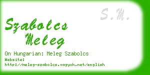 szabolcs meleg business card